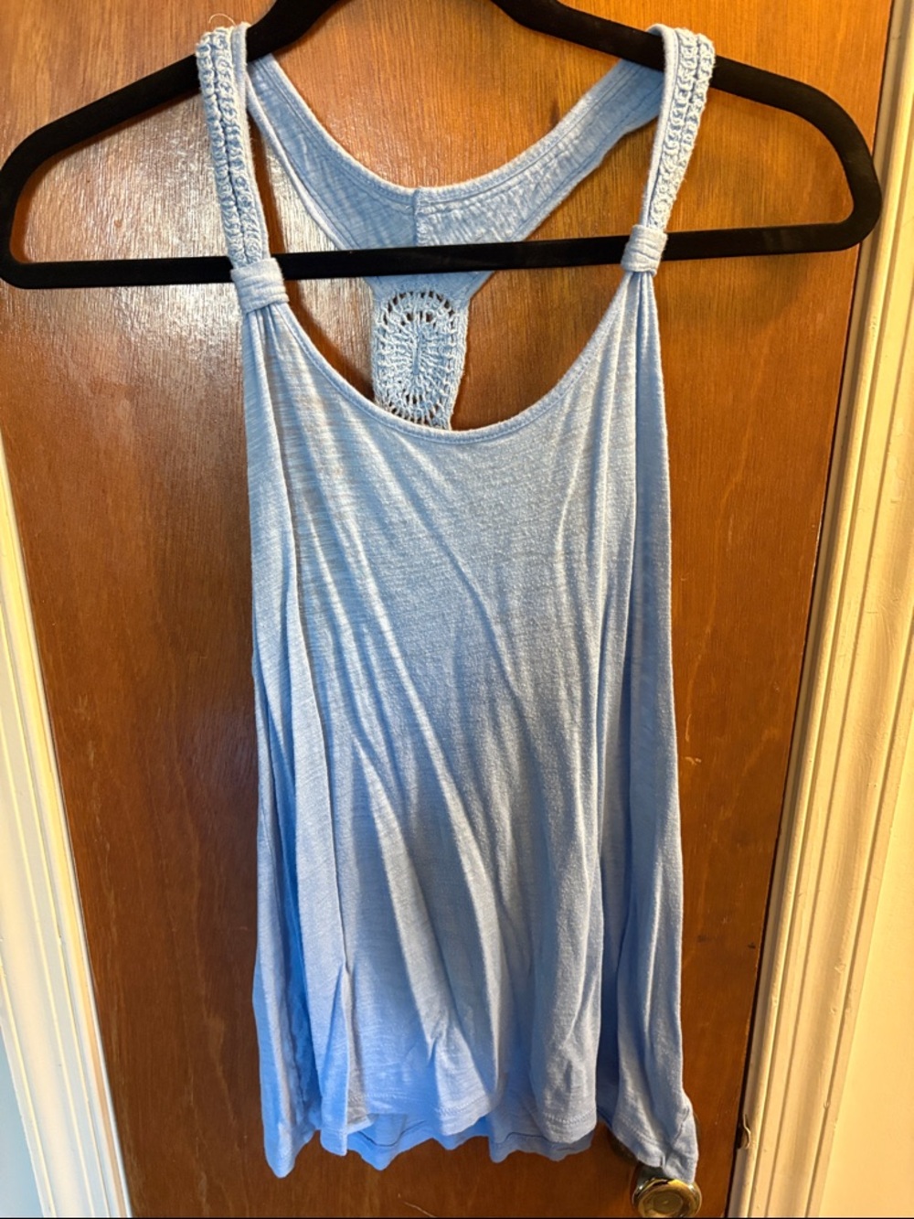 Converse Light Blue Women's Crochet Racerback Tank Top